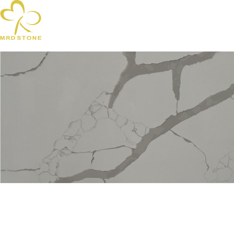 Losas de piedra de cuarzo artificial blanco calacatta de precio de fábrica de alta calidad