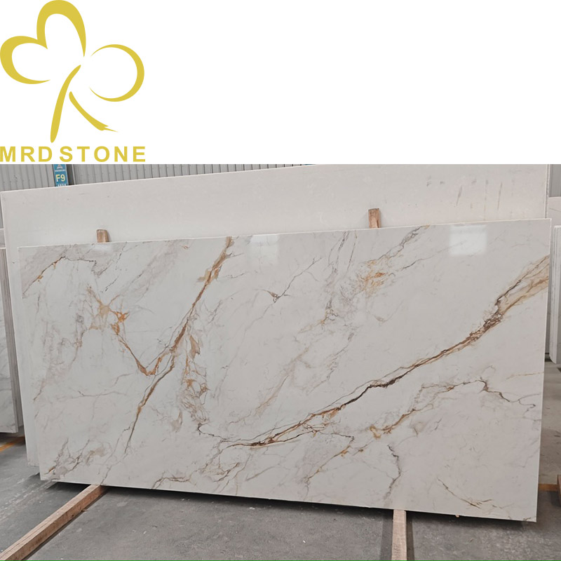 Gold Quartz Slab for Kitchen Island